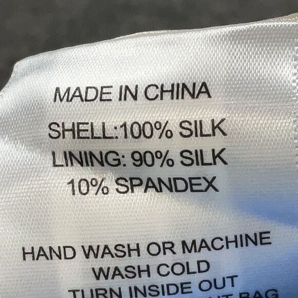 NEW Quince Silk Stretch Washable Twist Halter Midi Backless Dress Cream Size L - Picture 11 of 14